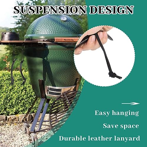 FIRELOOP 2 Set of Heavy Cast Iron Grill Grate Lifter Gripper Barbeque Grid Lifter Fit for Kamado Grill Joe Big Green Egg Accessories 2 Pack Grill Grate Lifter for Charcoal Grill Primo Louisiana Weber - Grill Parts America
