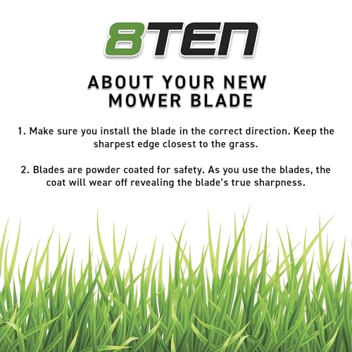 8TEN LawnRAZOR Mower Blade Set for Bobcat Wright 112111-03 112243-03 71440003 61 inch Deck (High Lift) - Grill Parts America