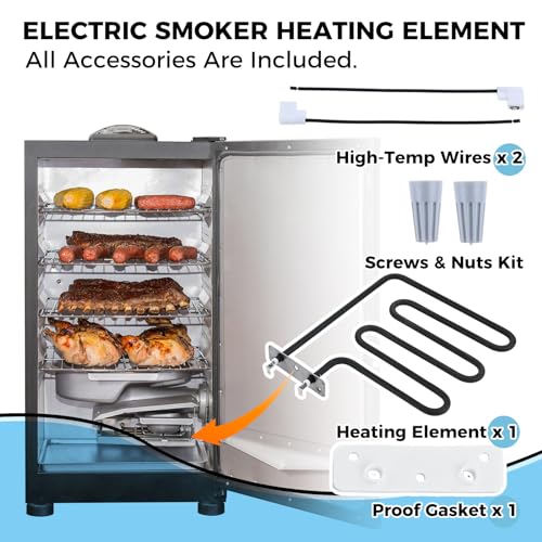 MOOTVGOO 800 Watts Smoker Heating Element Kit Replacement for Masterbuilt & Char-Broil Digital Electric Smokers, Replace 9907090033 or FDES30111 - Grill Parts America