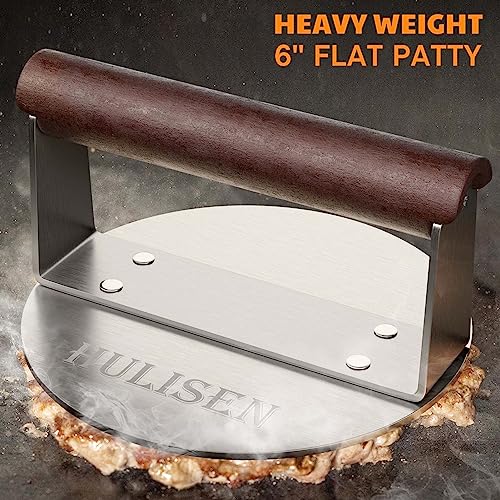 HULISEN Burger Press Kit, Stainless Steel Burger Smasher and Grill Bur —  Grill Parts America