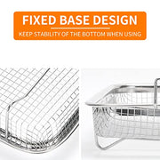 New Version Stainless Steel Air Fryer Basket For Oven 2 Piece + Stainless Steel Air Fryer Tray For Oven 2 Piece Set - Kitchen Parts America