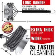 KP 3 in 1 Dream Set- Safe Grill Cleaning Kit - Bristle Free Grill Brush for Outdoor Grill w/Grill Scraper +Heavy Duty Grill Mat|Best BBQ Brush for Grill Cleaning | Grill Accessories for All Grills - Grill Parts America