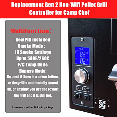 Gen 2 Retro Fit Non-WiFi PID Controller Replacement for Camp Chef Pellet Grill and Smoker (PG24-82) Models of SG 30, SGX, DLX, XT, Pursuit 20 - Grill Parts America