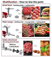Metal Food Grinder Attachment for KitchenAid Stand Mixers, Kitchen aid Meat Grinder Included 3 Sausage Stuffer Tubes, 4 Grinding Plates, 2 Grinding Blades, Kubbe Meat Processor Accessories - Kitchen Parts America