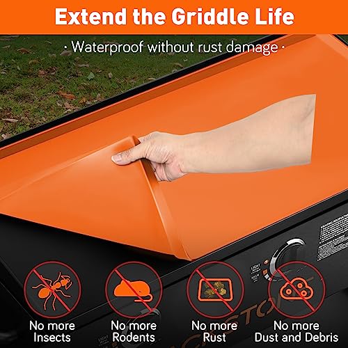 Wohbay Griddle Mat for Blackstone, 28" Food-Grade Silicone Mat for Griddle Surface, Blackstone Griddle Accessories, Griddle Outdoor Protector - Orange - Grill Parts America