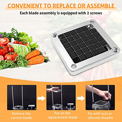WICHEMI Dicer Blades Commercial Vegetable Chopper Dicer Blade Stainless Steel Blades for Chopper Dicer Commercial Vegetable Fruit Dicer Replacement (1/2" Blade) - Kitchen Parts America