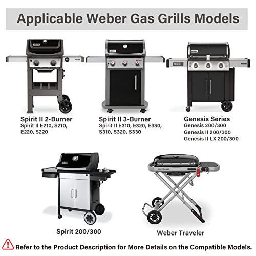 Grease Catcher with 10 Pack Aluminum Grease Cup Liners for Weber Spirit/Spirit II 200/300 Genesis and Genesis II LX200/300 Series Grill, Replacement Part Drip Pan for Weber Traveler 67047 83156 6415 - Grill Parts America