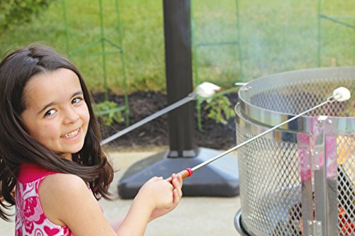 MalloMe Marshmallow Roasting Sticks - Smores Skewers for Fire Pit Kit - Hot Dog Camping Accessories Campfire Marshmellow 32 Inch Long Fork - 5 Pack - Grill Parts America