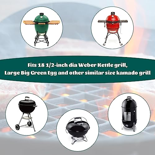 Cast Iron Cooking Grate,Grill Grate for Weber 18" Original Kettle Charcoal Grill,Grates Replacement fit Jumbo Joe Charcoal Girll 18",Work Grate on Large Big Green Egg,Kamado Joe Classic,Vision Grill - Grill Parts America