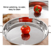 lxkj Stainless Steel Drip Pan, Perfect for Big Green Egg, Kamado Joe Classic Joe, Acorn & Weber Grills & Smokers, Baking Tray, Salad Plates, 13" Diameter Round, Reusable and Easy to Clean - Grill Parts America