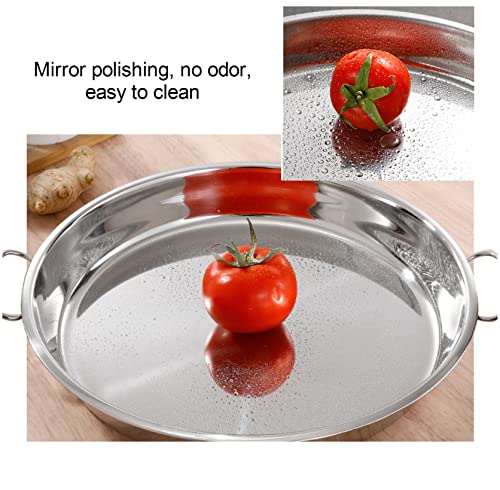 lxkj Stainless Steel Drip Pan, Perfect for Big Green Egg, Kamado Joe Classic Joe, Acorn & Weber Grills & Smokers, Baking Tray, Salad Plates, 13" Diameter Round, Reusable and Easy to Clean - Grill Parts America