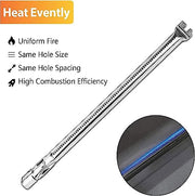 GRISUN 19.5" 62752 4 Pack 304 Stainless Steel Grill Burner for Weber Genesis 300 Series - E330 E320 E310 S330 S320 S310 EP330 EP320 EP310, Grill Burner Tubes for Weber Genesis 300 with Front Control - Grill Parts America
