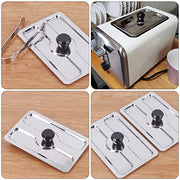 BESPORTBLE Metal Toaster Dust Cover Stainless Steel Electric Bread Maker Upper Cover Toaster Appliance Top Cover for Bread Machine Part Accessories - Grill Parts America