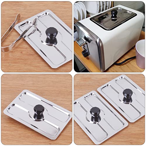 BESPORTBLE Metal Toaster Dust Cover Stainless Steel Electric Bread Maker Upper Cover Toaster Appliance Top Cover for Bread Machine Part Accessories - Grill Parts America