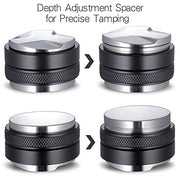 53mm Coffee Distributor & Tamper, MATOW Dual Head Coffee Leveler Fits for 54mm Breville Portafilter, Adjustable Depth- Professional Espresso Hand Tampers - Grill Parts America