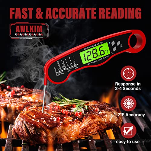 Digital Meat Thermometer Instant Read for Cooking BBQ Grilling