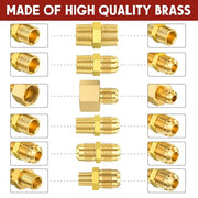 PatioGem 20 Feet High Pressure Braided Propane Hose Extension with Conversion Coupling 3/8" Flare to 1/2" Female NPT, 1/4" Male NPT, 3/8" Male NPT, 3/8" Male Flare for Heater, Grill, Fire Pit, Stove - Grill Parts America