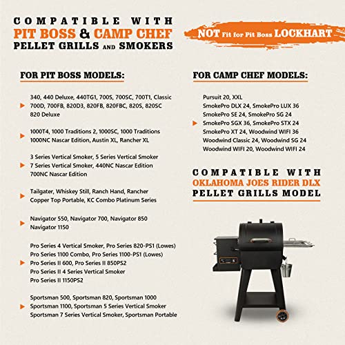 YAOAWE 2 Packs Upgraded Pellet Grill Igniter Replacement for Pit Boss & Camp Chef Smokers, Hot Rod Ignitor Parts Kit with 2pc Fuse, 200W 120V - Grill Parts America