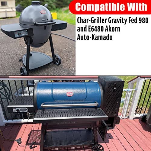 Village Smoker 12V 15 Foot Cord Power Adapter Compatible with Masterbuilt Gravity Series 560/800/1050 XL Grills & Char-Griller Gravity Fed 980 and AKORN Auto Kamado E6480 - Grill Parts America