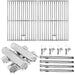 Hisencn 304 Stainless Steel Grill Parts for Home Depot Nexgrill 4 Burner 720-0830H, 720-0830D, 720-0783E Gas Grill Models, Grill Burner, Heat Plate, Cooking Grates Grill Replacement Kit - Grill Parts America