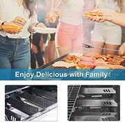 Criditpid Porcelain Grill Heat Shields Replacment for Dyna-Glo DGF510SBP, DGF493BNP, Barbeque Grill Heat Plates for Backyard Grill Replacement Parts BY15-101-001-02, BY13-101-001-13, GBC1460W - Grill Parts America