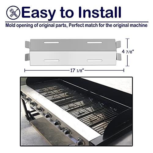 YOUFIRE Heat Plate Shield BBQ Replacement Parts for Gas Grill Models Grill Chef BIG-8116, SAMS ST1017-012939, Master Forge GR1008-015039, 17 1/4” x 4 7/8” Heat Tent - Grill Parts America