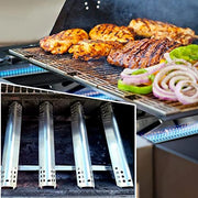 Grill Replacement Parts for Charbroil 463347017 463361017 463277017 463673017 463376217 463342119 463376018P2 Gas Grill, Stainless Steel Heat Plate Tend Crossover Tubes Grill Burner for Charbroil - Grill Parts America