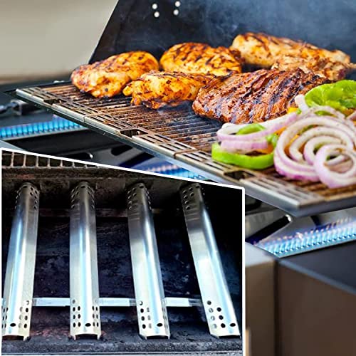 Grill Replacement Parts for Charbroil 463347017 463361017 463277017 463673017 463376217 463342119 463376018P2 Gas Grill, Stainless Steel Heat Plate Tend Crossover Tubes Grill Burner for Charbroil - Grill Parts America