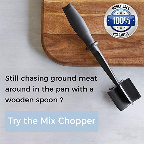 TMEDW Meat Chopper, 5 Curve Blades Ground Beef Masher, Heat Resistant Meat Masher Tool for Hamburger Meat, Ground Beef, Turkey and More, Nylon