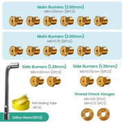 5369 Propane to Natural Gas Conversion Kit, For Weber, Fire Pit,CharBroil, Blackstone 28" &36 ",Nexgrill,Generator, Pizza Oven, Patio Heater,etc.12FT 3/8" ID Natural Gas Hose with Quick Connect - Grill Parts America