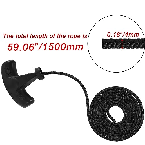 JIAYAN 2 Pieces Starter Handle with Recoil Starter Rope,Lawn Mower Pull Cords 1.5-Meter for Pull Recoil Starter,Lawn mowers,Rope Trimmers,Trimmers Etc - Grill Parts America