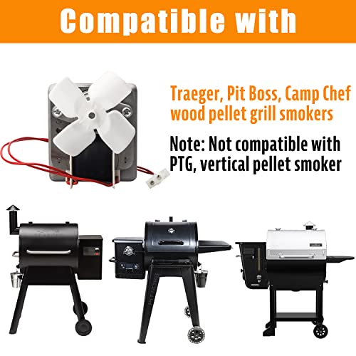 Upgraded 2.0RPM Auger Motor Replacement Parts with More Power, Compatible with Traeger, Pit Boss, and Camp Chef Wood Pellet Grill Smokers Motor Accessories, AC120V 60Hz 2 Pole Universal Feeding Gear - Grill Parts America