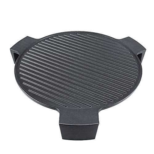 Hisencn 18" Cast Iron Plate Setter for Large Big Green Egg Accessories and Other 18 Inches Diameter Cooking Grills, Kamado Grill, Pizza Stone, Heat Deflector with 3 Legs - Grill Parts America