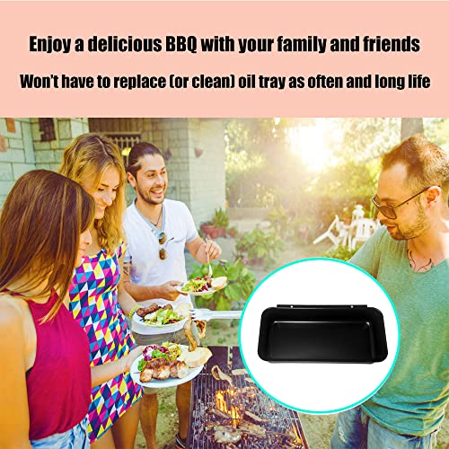 DONSIQIZZ Grease Catch Pan 70379 for Weber Genesis II LX 400 & 600, Summit 400 & 600 Gold & Platinum 6 Burner Series, SmokeFire EX4, EX6, Fit for Weber Grease Pan 6498 & 6417 | 11"x 5" - Grill Parts America