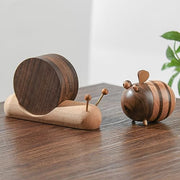 Toothpicks Holder Dispenser Wooden Gifts Bee Decor Cute Gifts Home Office Desk Decor Accessories Birthday Gifts for Mom for Friends Holds Toothpicks 150 Pcs - Grill Parts America