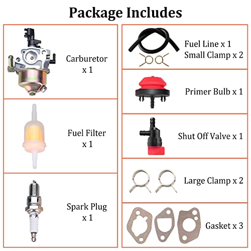 DHSCNOZ Kit carburatore Adatti for MTD 951-15236 751-15236 DHSCNOZ Kit carburatore Adatti for MTD 951-15236 751-15236