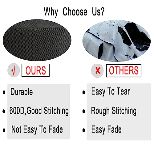 Blackhoso 600D Grill Cover Fits for Pit Boss 440 440D 440D2 Deluxe Wood Pellet Series Grills, Replace for Pit Boss 73440 Heavy Duty Waterproof Grill Cover, Fade Resistant, 50" x 24" x 38" - Grill Parts America