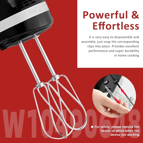 Hand Mixer Beaters W10490648 Hand Mixer Attachment Beaters-hand mixer replacement parts Replace W10490648 KHM2B AP5644233 PS4082859 (2PACK) - Grill Parts America