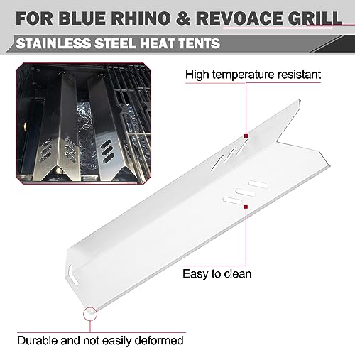 B0212-040 Heat Plates Grill Parts for Blue Rhino 3 Burner Grill Replacement Parts GBC1932L GBC1793W RevoAce Grill Parts Heat Tent 55-24-198 GBC1706W GBC1705WV Heat Shield BBQ Grill Accessories - Grill Parts America