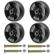 734-04155 Deck Gauge Wheel Replacement fit for Cub Cadet, 5 in Diameter Deck Wheel Kit with Bolts Nuts Replacement for 42,46,50,54in Mower deck,Replace 73404155 112-0677 (4Pack) - Grill Parts America