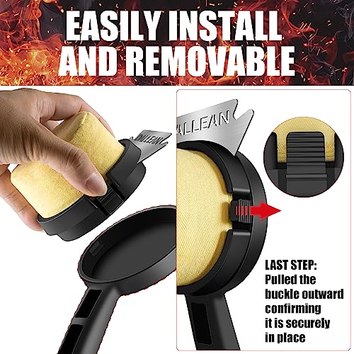 Replacement Grill Brush Head with Scraper, Bristle-Free Sponge Brush Head for Safe and Effective BBQ Cleaning Scraper Tools for Cast Iron or Stainless-Steel Grates, Barbecue Cleaner - Grill Parts America