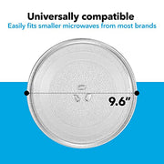 9.6" / 24.5cm Microwave Glass Plate - Fits Virtually All Small Microwaves - Microwave Glass Turntable Plate Replacement - for Small Microwaves - Grill Parts America