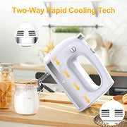 LILPARTNER Hand Mixer Electric, 400W Food Mixer 5 Speed Handheld Mixer, 5 Stainless Steel Accessories, Storage Box, Kitchen Mixer with Cord for Cream, Cookies, Dishwasher Safe - Kitchen Parts America