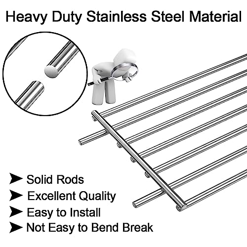 AOREWTGGH 7513 Grill Warming Rack for Weber Spirit 700, Genesis Silver B&C, 7513/88719 304 Stainless Steel Warming Rack Replacement for Weber Genesis 1000-5500, Gold B & C, 24.9 x 4.7 x 4 in - Grill Parts America