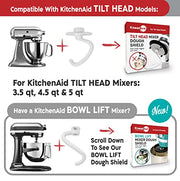 KneadAce Dough Hook Shield For Kitchen Aid - Prevents Your Dough from Climbing Up and Clogging Up Your Mixer – Mess Free Mixer Accessory Compatible With KitchenAid C Shape Dough Hooks (Dark Grey) - Kitchen Parts America