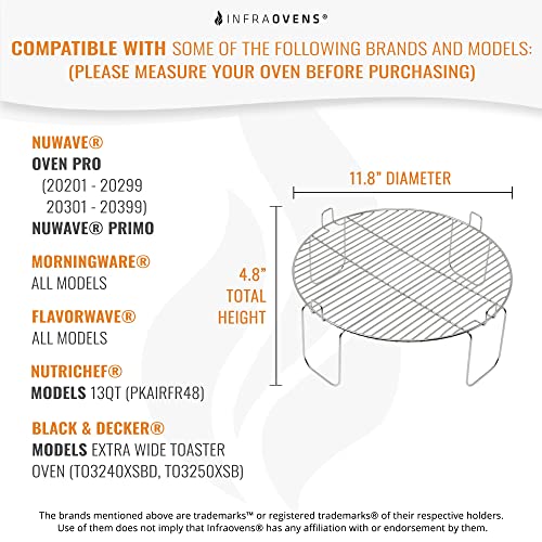 4 inch Stainless Steel Grill Rack Compatible with NuWave - Kitchen Parts America