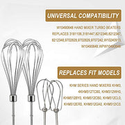 Cenipar W10490648&KHMPW- KHM2B W10490648 Hand Mixer Turbo Beaters(2 Pack) & KHMPW Stainless Steel Pro Whisk(2 Pack) Fit for KHM512BM KHMPW KHM2B - Kitchen Parts America