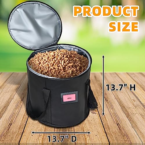 Upgraded 20LBS Pellet Grills Stay Dry Pellet Bin - Wood Pellet Storage Bag Container - Smoker Pellet Dispenser - Anti-Shock Foam Layer Reduces Wood Pellets/Charcoal Chipping - Grill Parts America
