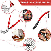 PIQUEBAR Grill Grate Lifter Gripper Barbeque Grid Lifter Kamado Joe Big Green Egg Accessories for Charcoal Grill Set of Two - Grill Parts America