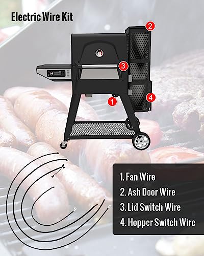 Fan and Lid/Door Switch Replacement Kit Compatible with Masterbuilt Gravity Series 560 1050 800 Digital Charcoal Grill and Smoker Combo, Replace 9904190041, 9904190045 - Grill Parts America